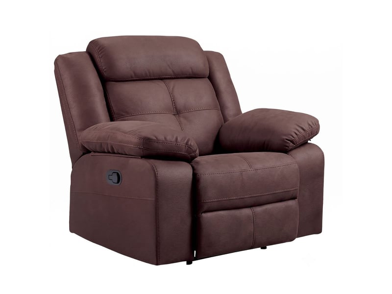  Fauteuil relax manuel tissu aspect peau chocolat - adolis ADOLIS - Conforama A