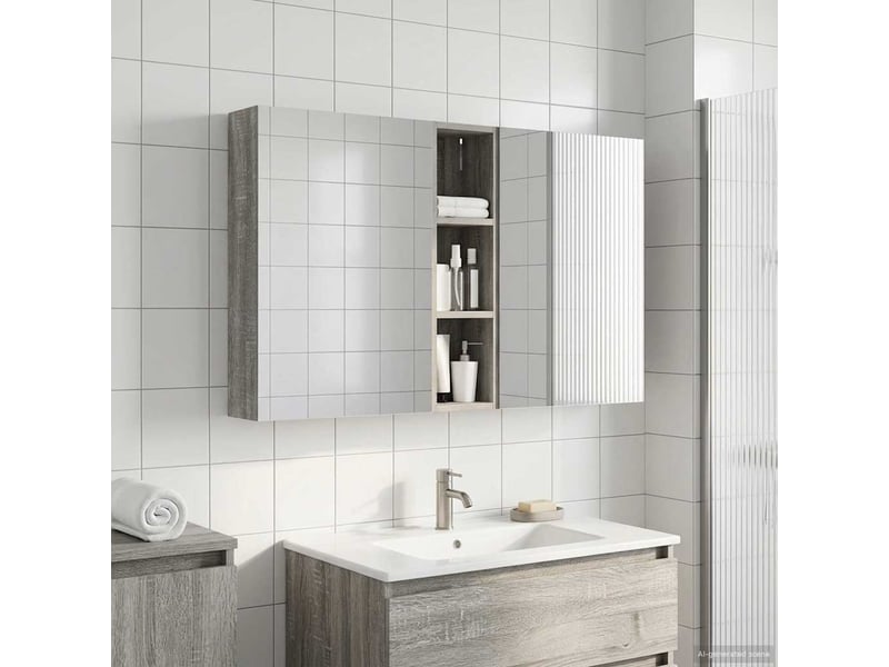 Ensemble de meubles de salle de bain 3 pcs 120x14.5x70 cm shl2059 - Conforama B