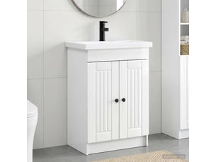 Ensemble de mobilier de salle de bain blanc brillant shl2834