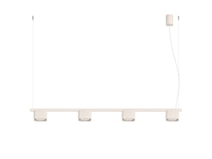 Lustre riff 4 beige gx53 aluminium moderne 208x122x10cm
