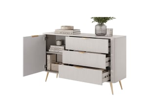 Buffet 1 porte(s)  3 tiroir(s) DMORA Halilomo - 138 cm coloris beige 
