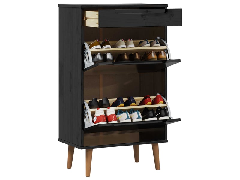  Meuble à chaussures, armoire à chaussures molde 59,5x35x103 cm noir  - Conforama C