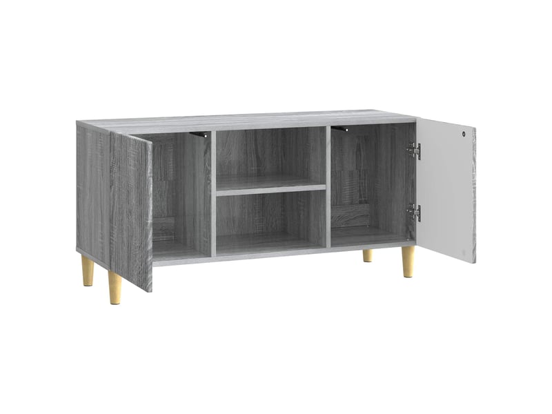  Meuble tv - banc tv - meuble de rangement 102 x 34,5 x 50 cm sonoma gris bois d'ingénierie  - Conforama E