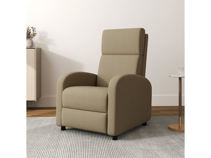  Fauteuil relax inclinable manuel avec repose-pieds en tissu 64x86x102 cm  - Conforama B