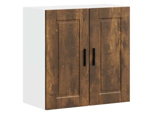 Meuble de rangement, armoire murale de cuisine porto chêne fumé bois d'ingénierie shl5343
