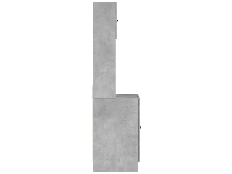  Meuble de rangement, armoire de cuisine gris béton 60x50x180cm bois d'ingénierie  - Conforama E