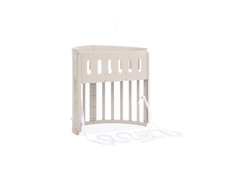 Lit bébé évolutif 7 en 1 ovale - cachemire waldin OWAL-C - Conforama A