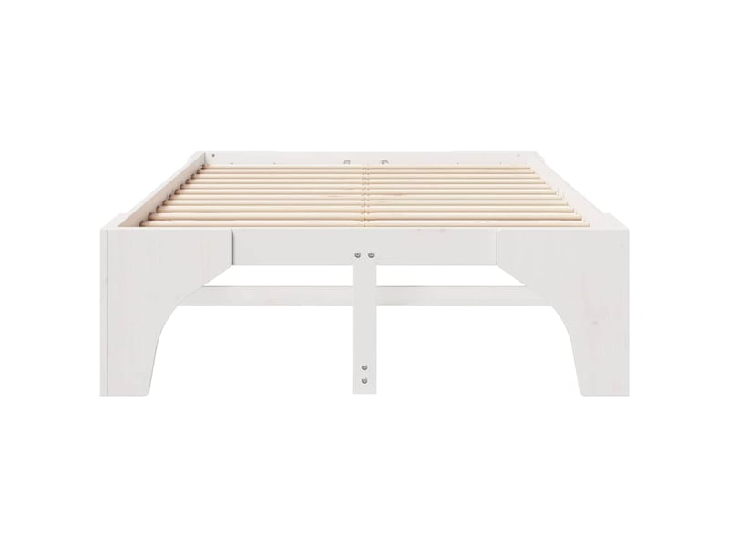  Lit double- lit adulte -  cadre de lit blanc 120 x 190 cm pin massif  - Conforama D
