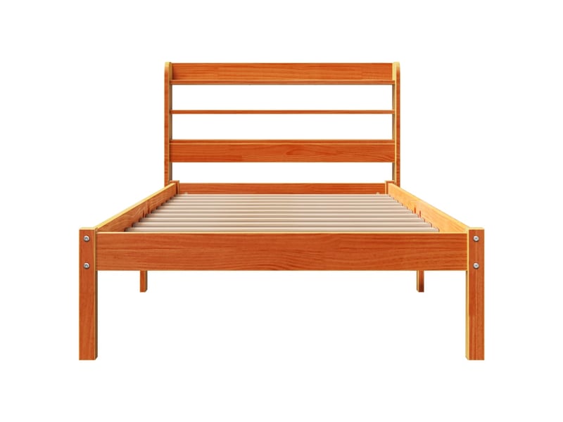  Lit simple- lit adulte -  cadre de lit et tête de lit sans matelas  marron 100x200 cm  - Conforama D
