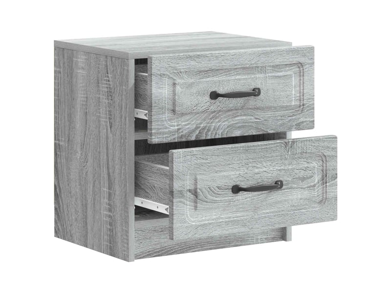  Table de chevet - cabinet de chevet - table de nuit 2 pièces sonoma gris 43 x 34,5 x 44,5 cm  - Conforama E