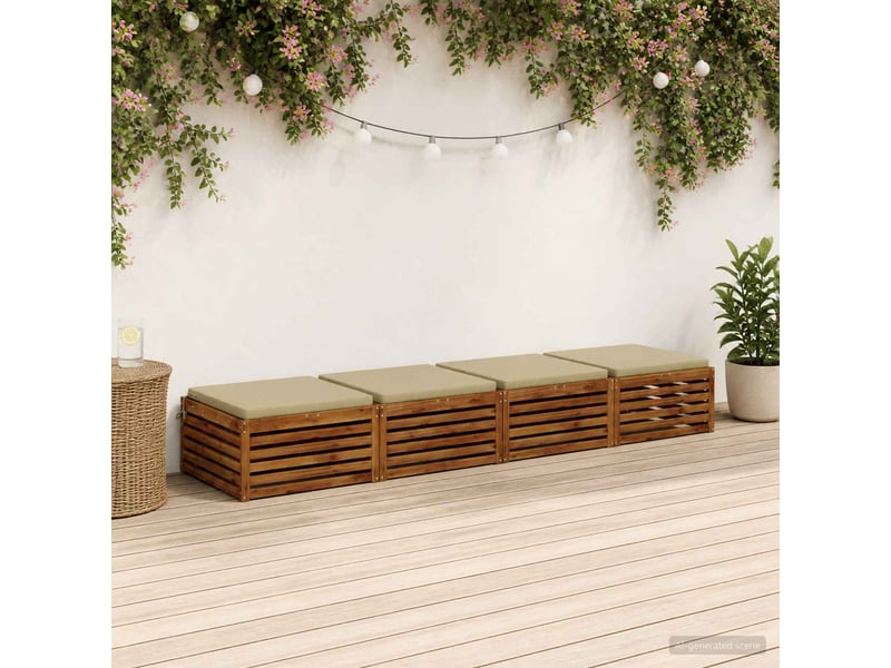  Lot de 4 coussins de siège, coussins d'assise soest 100 % polyester cf60142  - Conforama B