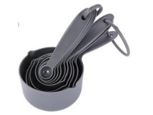 Cet ensemble d'ustensiles de mesure comprend 10 tasses et cuillères à mesurer universelles pour la cuisine et la pâtisserie, de couleur grise - grey silver