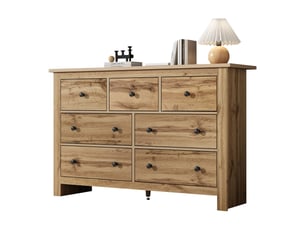 Commode 7 tiroir(s)    ULQENI  coloris bois clair largeur 152 cm