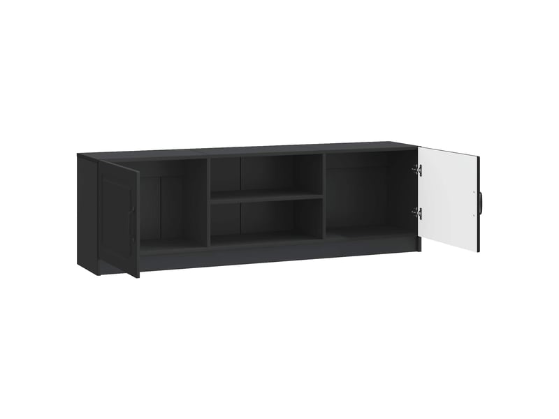  Meuble tv - banc tv - meuble de rangement noir 150 x 31 x 47 cm bois d'ingénierie  - Conforama E