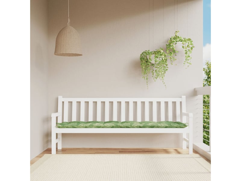  Coussin de banc de jardin, coussin d'assise motif de feuilles 200x50x7 cm tissu cf52764  - Conforama B