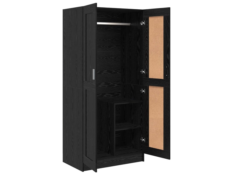  Armoire chambre, armoire de rangement chêne noir 82,5x51,5x180 cm bois d'ingénierie  - Conforama E