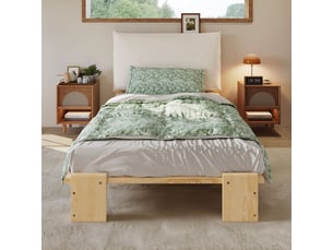 Lit simple 90x200 cm SOGEU   coloris naturel
