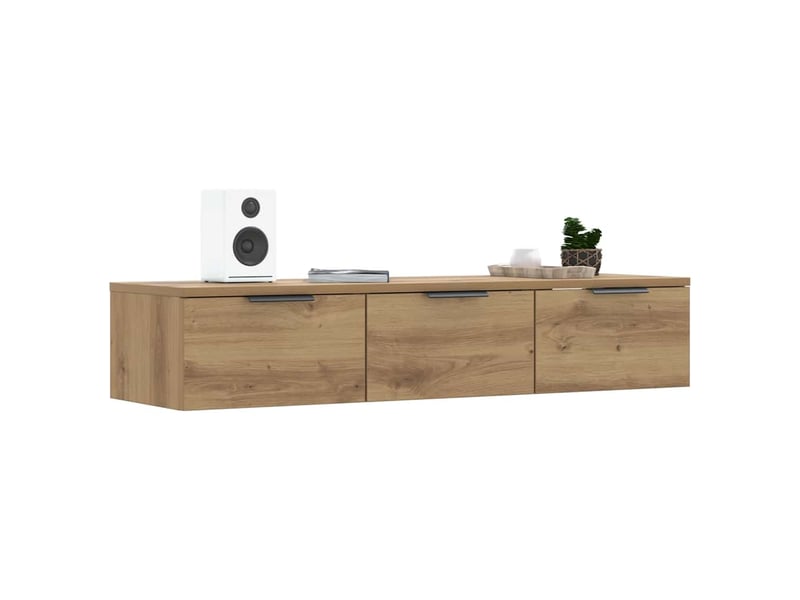  Armoire murale, meuble de rangement chêne artisanal 102x30x20 cm bois d'ingénierie  - Conforama C