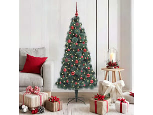 Sapin de noël, arbre de noël artificiel pré-éclairé avec ensemble de boules shl1009