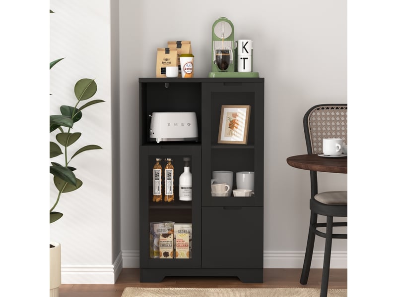  Lit superposé 90 x 200 cm et 140 x 200 cm, lits enfants avec armoire à chaussures, rangements, barrière de sécurité, échelle, certifié en747 blanc  - Conforama B