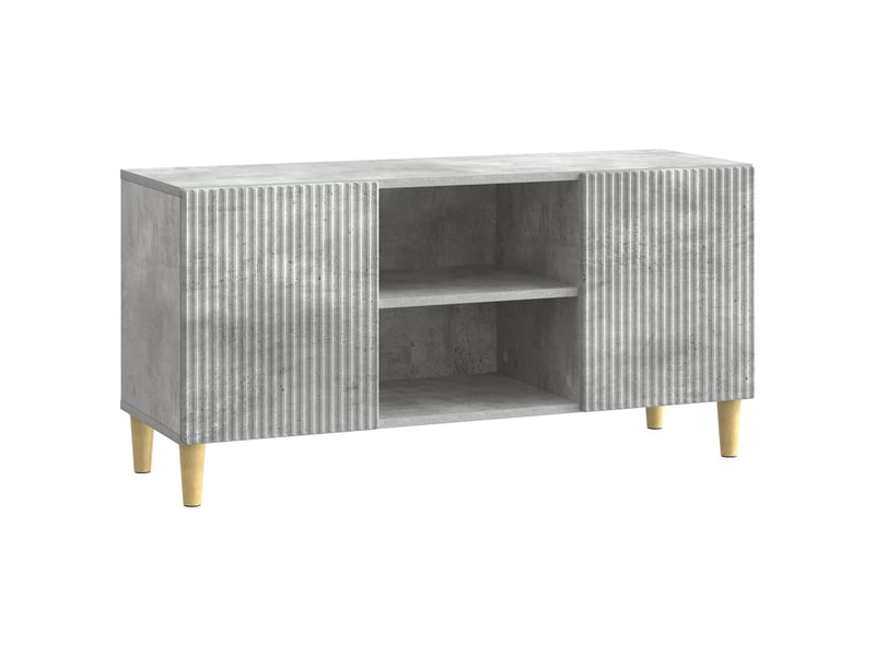  Meuble tv - banc tv - meuble de rangement 102 x 34,5 x 50 cm gris béton bois d'ingénierie  - Conforama A