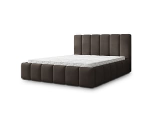 Lit coffre 200x200 cm <strong>MASSENO</strong>  <strong></strong> coloris marron