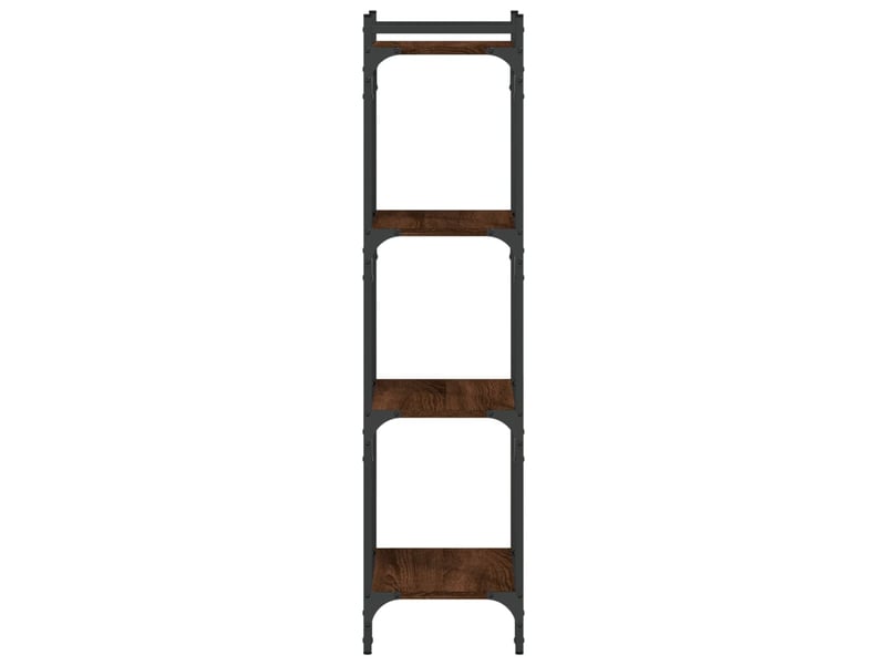  Bibliothèque 4 niveaux, armoire à livres chêne marron 40x30x120cm bois ingénierie  - Conforama E