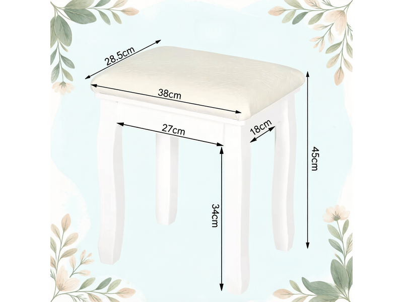  Tabouret à chaussures, tabouret de piano, tabouret de vanité chic, tabouret de dressing rembourré, tabouret de chambre (uniquement avec tabouret de 1005004887505768-1 - Conforama D