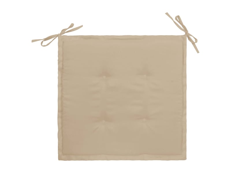  Lot de 4 coussins de chaise de jardin 100% polyester imperméable beige 40x40x3 cm dec021724  - Conforama C