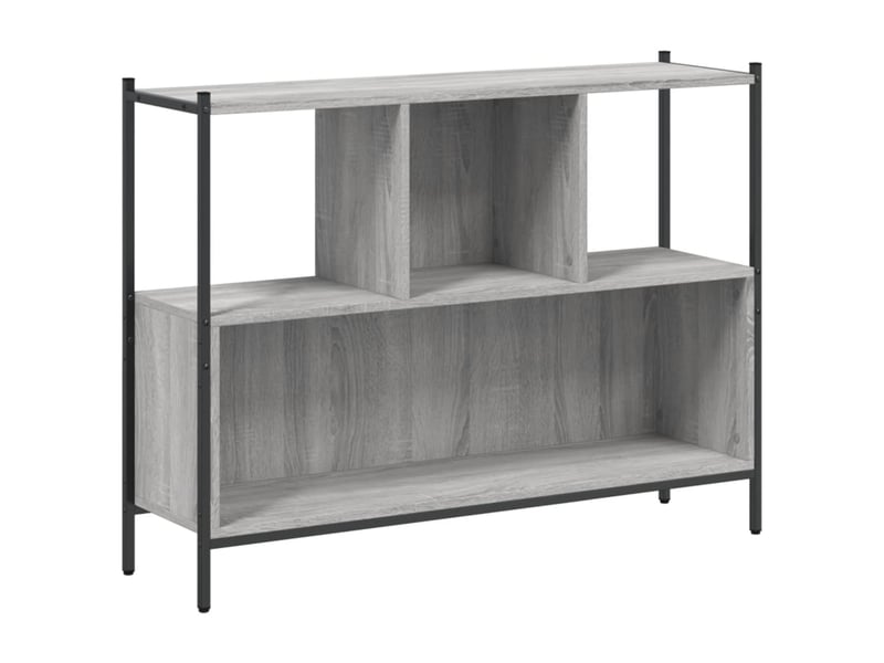  Bibliothèque, meuble de rangement salon sonoma gris 102x28x77,5 cm bois d'ingénierie  - Conforama A