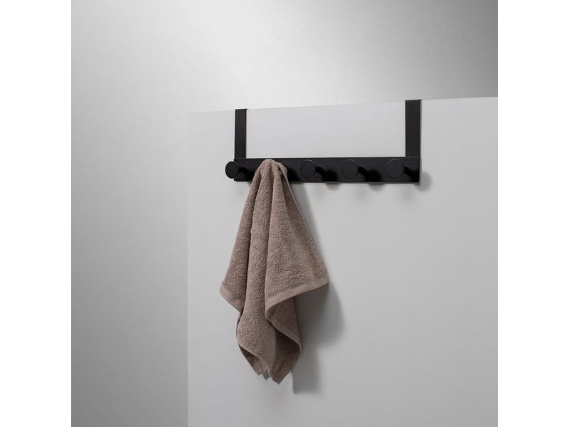 Porte-manteau à suspendre en métal avec 5 crochets swift, gain de place - noir  - Conforama D