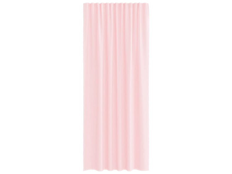  Lot de 2 rideaux en voile, voilages avec passe-tringles rose clair cf44484  - Conforama D