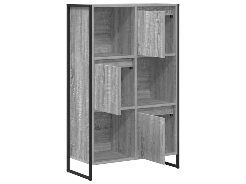 Bibliothèque, armoire à livres 68 x 30 x 108.5 cm bois d'ingénierie gris sonoma - Conforama E