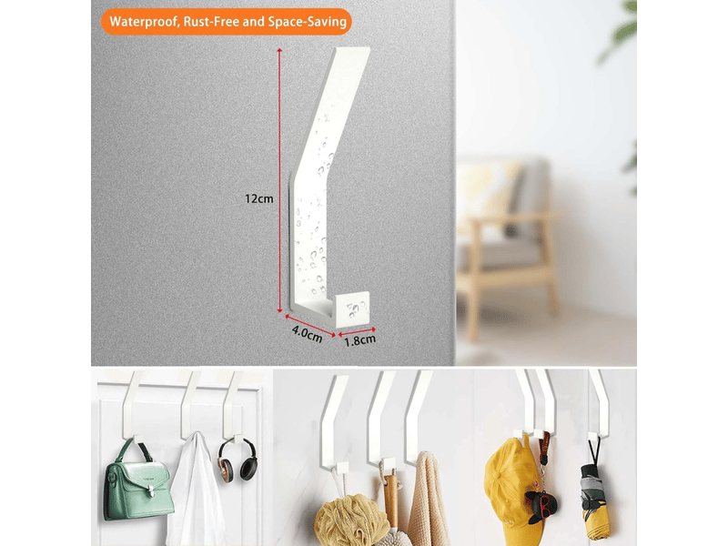 Lot de 8 crochets muraux modernes pour vestes, manteaux, vêtements, foulards, sacs à main et plus encore (blanc FC-LJY-00666JY - Conforama C