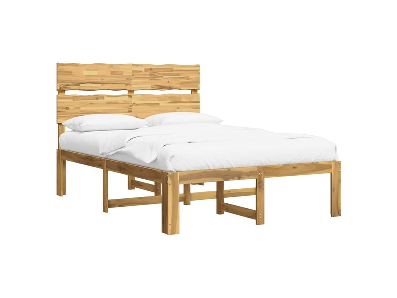  Lit double- lit adulte -  cadre de lit double avec tête de lit rostock blanc 150 x 200 cm  - Conforama A