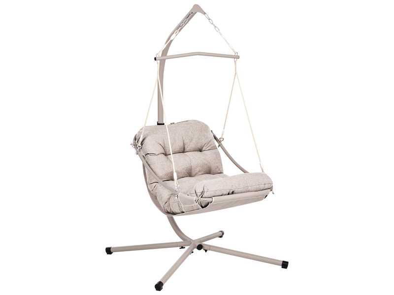  Fauteuil suspendu avec support alghero métal beige  - Conforama A