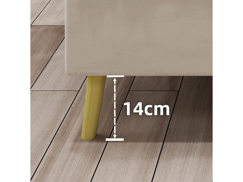  Lit rembourré 90x200 cm tête de lit peluche dessin animé beige - lit enfant - tissu doux cadre en métal design moderne minimaliste  - Conforama D
