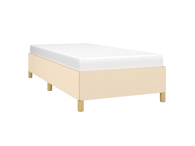  Lit simple- lit adulte -  cadre de lit sans matelas crème 100x200 cm tissu  - Conforama B