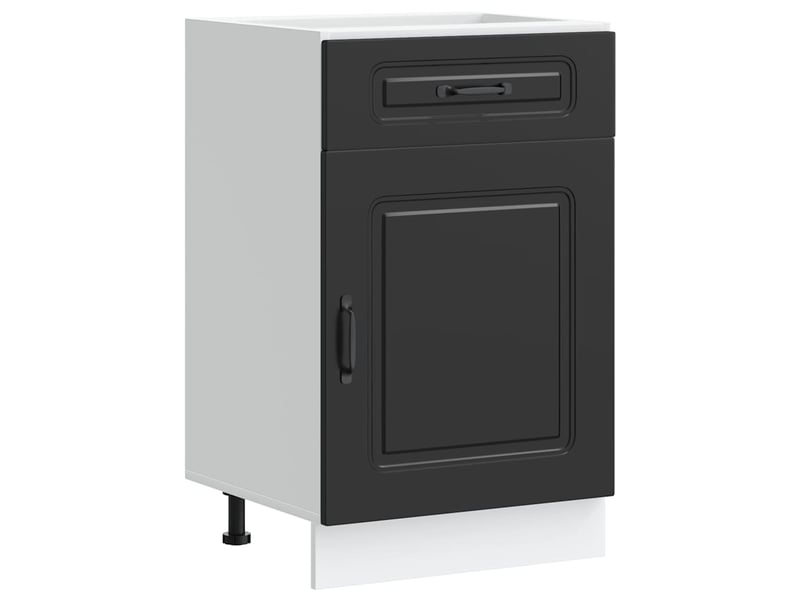  Meuble de rangement, armoire de cuisine kalmar noir bois d'ingénierie shl6209  - Conforama A