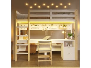 Lit mezzanine 90x200 cm <strong>ZOVIRA</strong>  <strong></strong> coloris bicolore