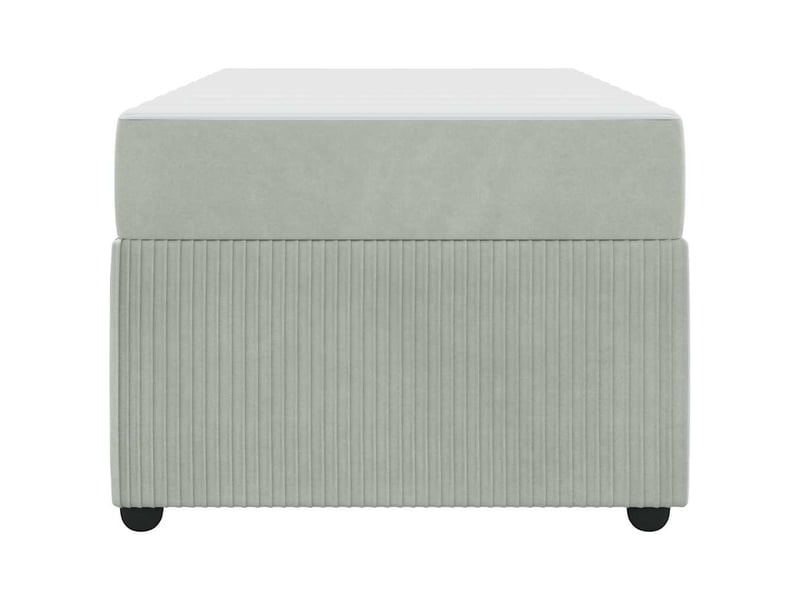  Lit simple- lit adulte -  cadre de lit gris clair 90 x 200 cm tissu  - Conforama D