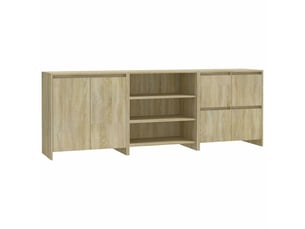 Buffets 3 pcs - bahut - meuble de rangement chêne sonoma bois d'ingénierie