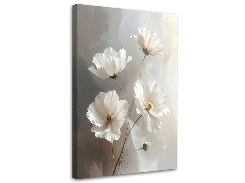 Toile imprimée, fleurs blanches (botanique nature) 60x90 1312608676 - Conforama A