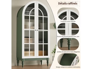 Armoire     <strong></strong> <strong></strong> coloris vert largeur 76 cm
