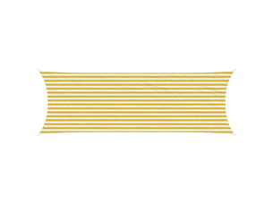 Vidaxl voile d'ombre jaune et blanc 2 x 6 m hdpe