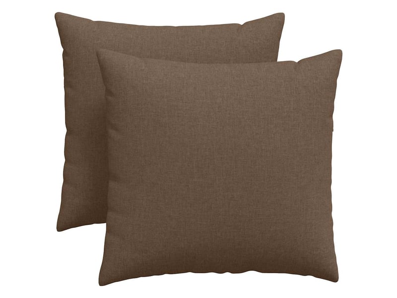  Lot de 2 coussins de canapé, coussins décoratifs tissu marron 45 x 45 cm cf58900  - Conforama A