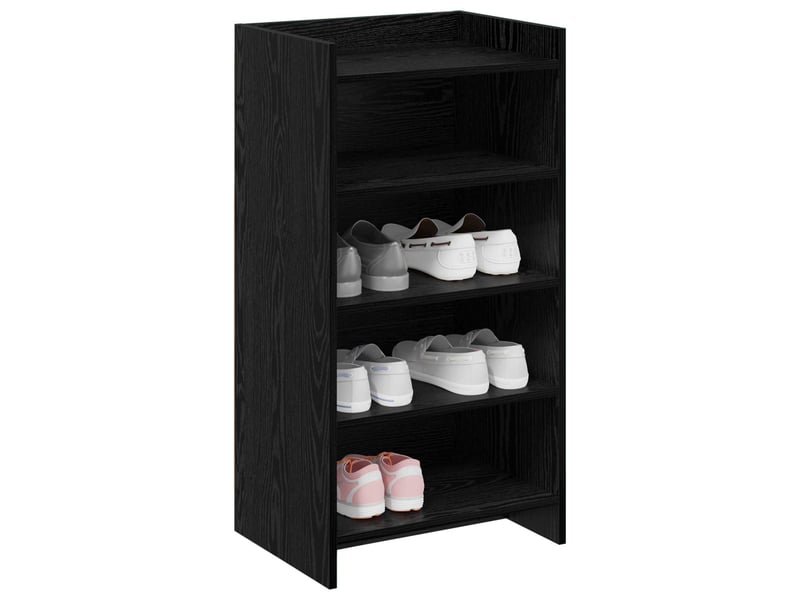  Meuble à chaussure, cabinet à chaussures avec stockage chêne noir 48x36x92 cm shl8632  - Conforama C