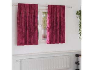 Lot de 2 rideaux en velours, rideaux de fenêtre rouge bordeaux 140 x 140 cm velours cf44242
