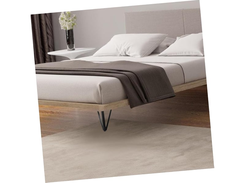  Meubles noirs métal réglables pour table basse canapé fauteuil ou armoire robustes et durables  - Conforama D