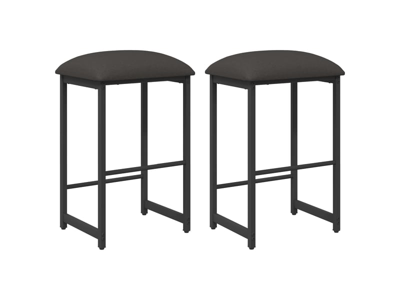  Lot de 2 tabouret de bar, chaise de bar gris foncé 40x32x64 cm shl2366  - Conforama A
